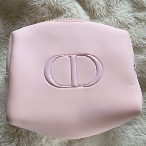 Light pink Dior makeup pouch
